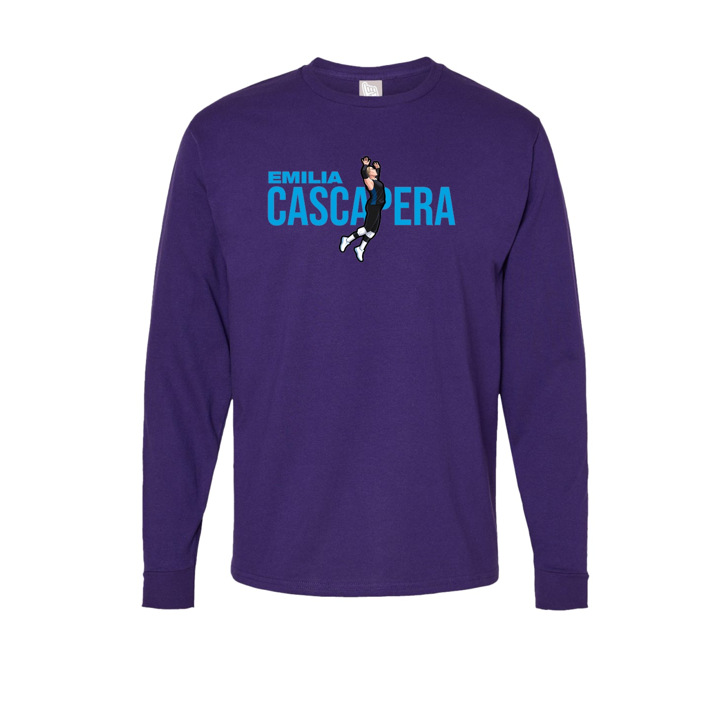 Long Sleeve Tee — Player Name in Purple