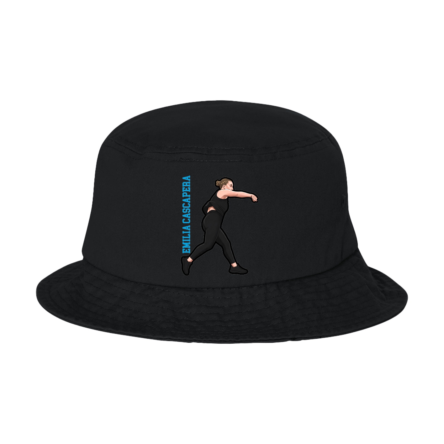 Bucket Cap — Name Vertical in Black