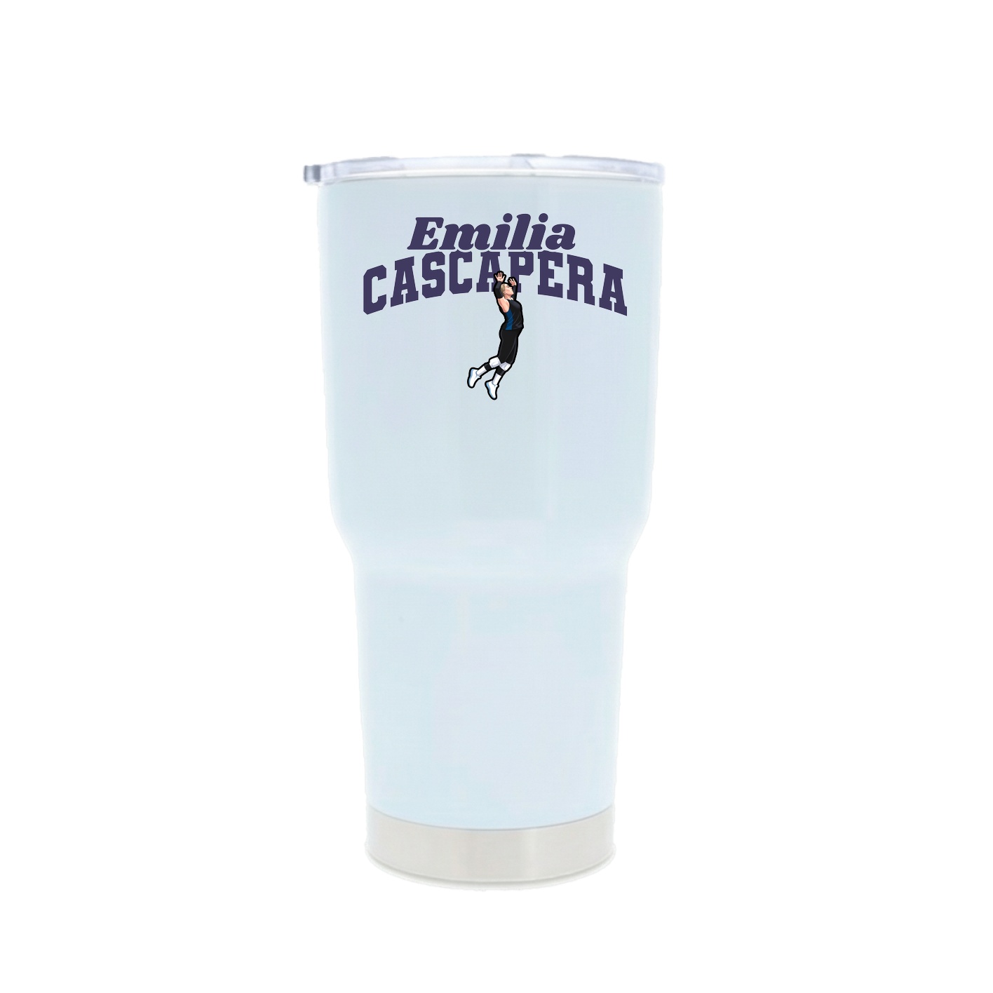 30oz Stainless Steel Tumbler — Signature Arch in White
