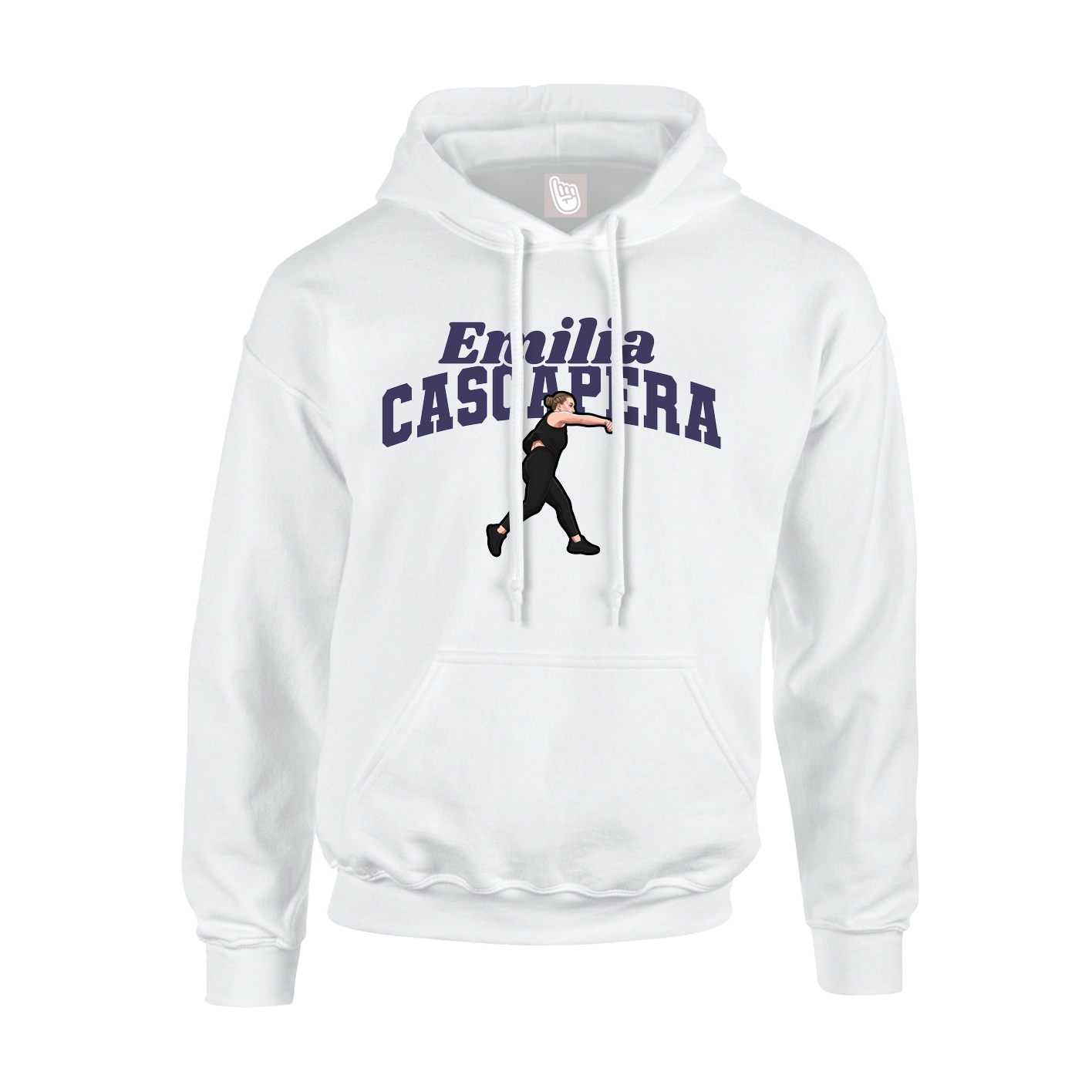 Youth Hoodie — Signature Arch in White