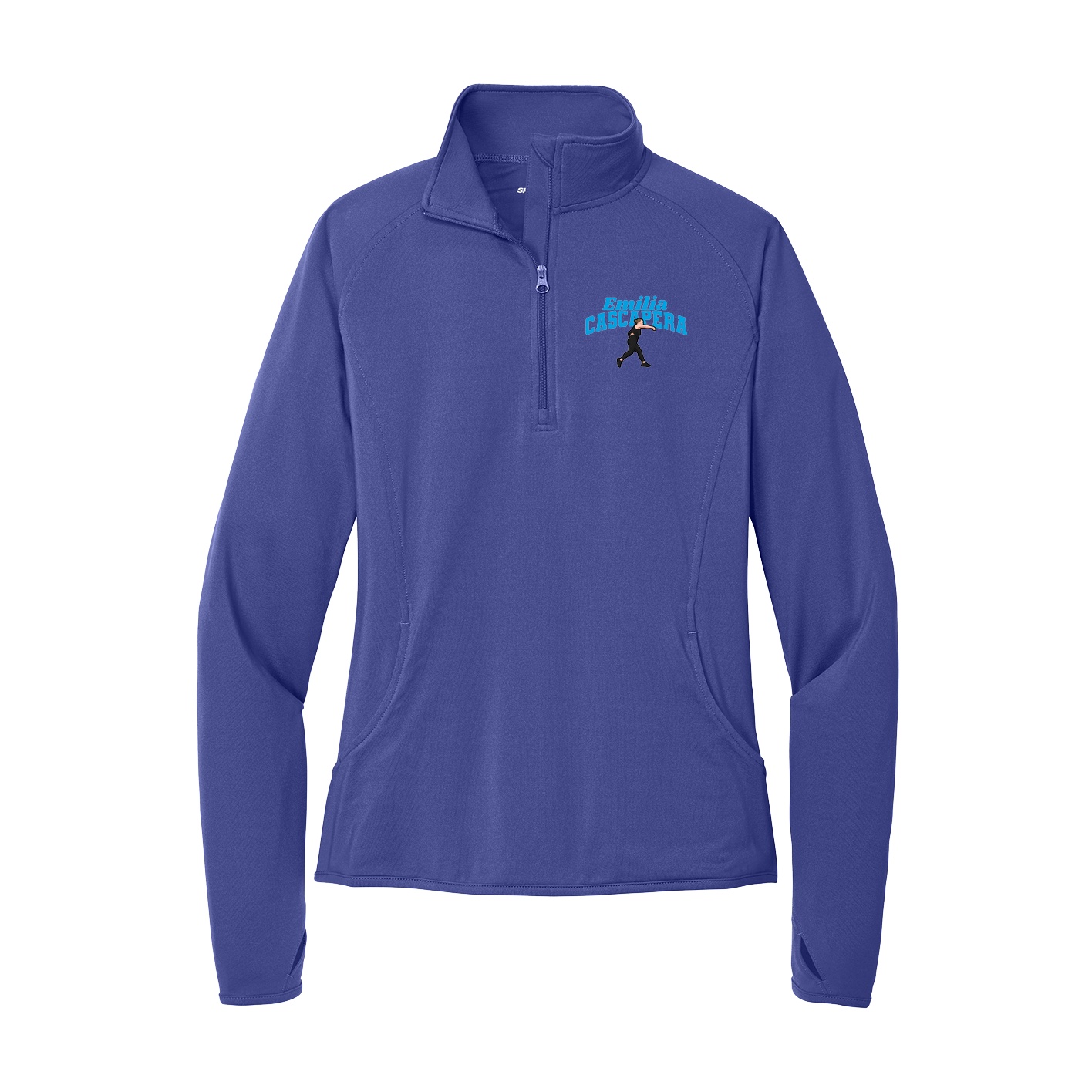 Women's Q-Zip Pullover — Signature Arch in Purple