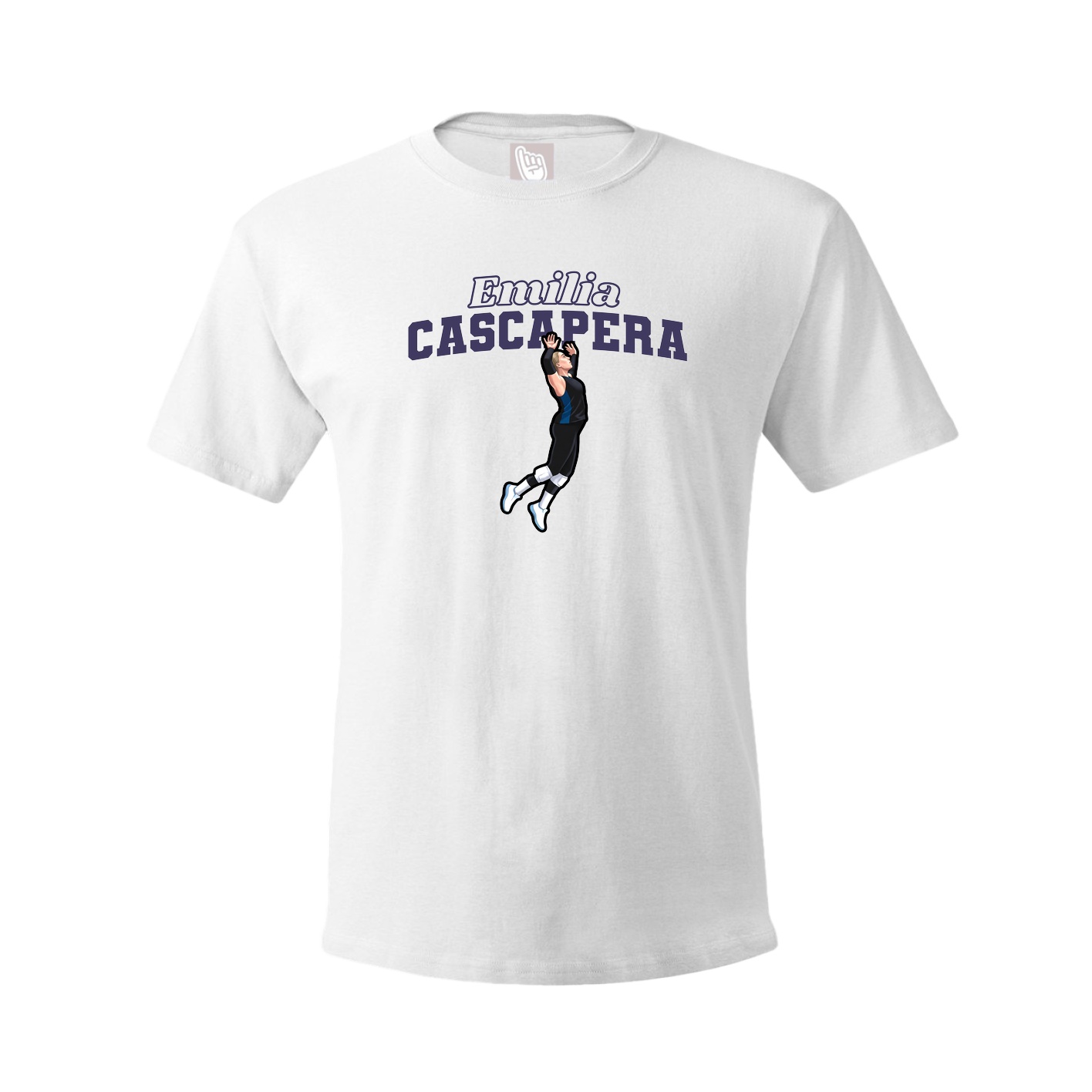 Youth Tee — Name Arch in White
