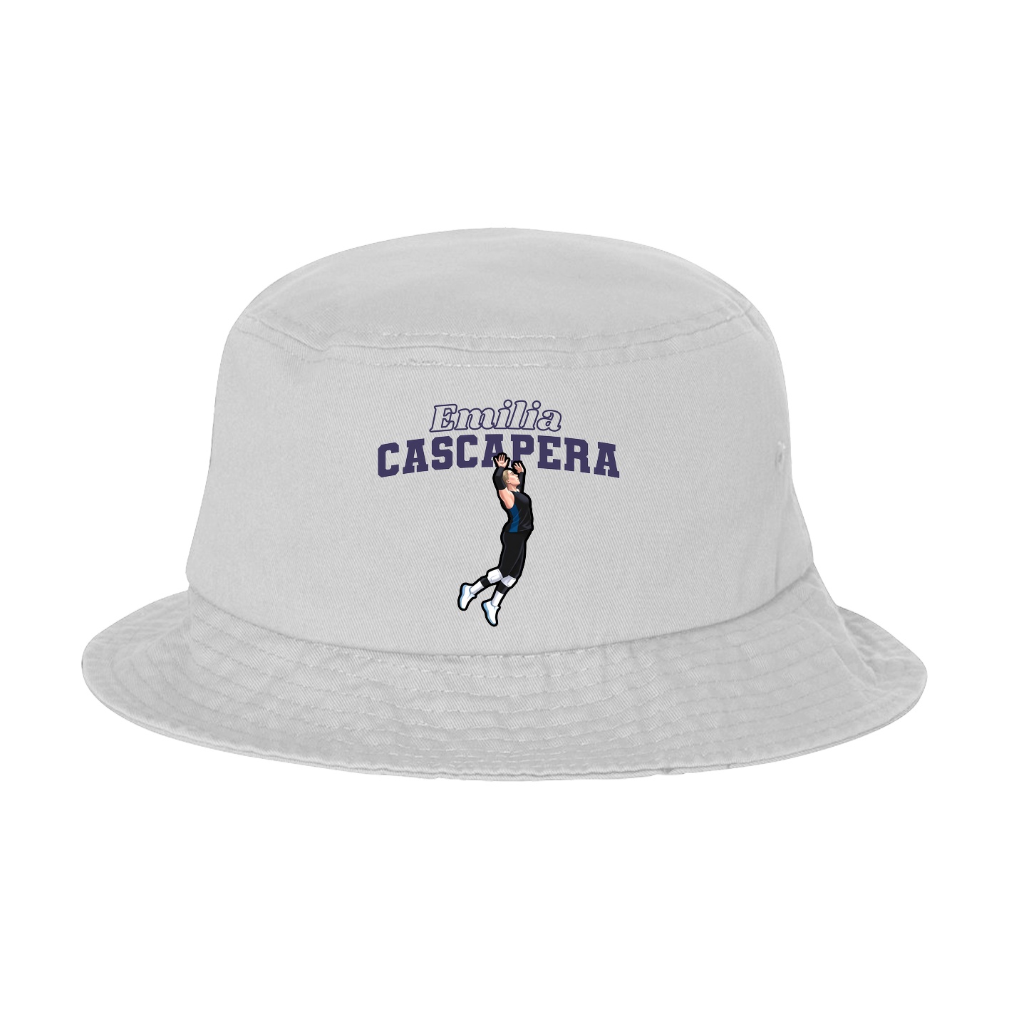 Bucket Cap — Name Arch in White