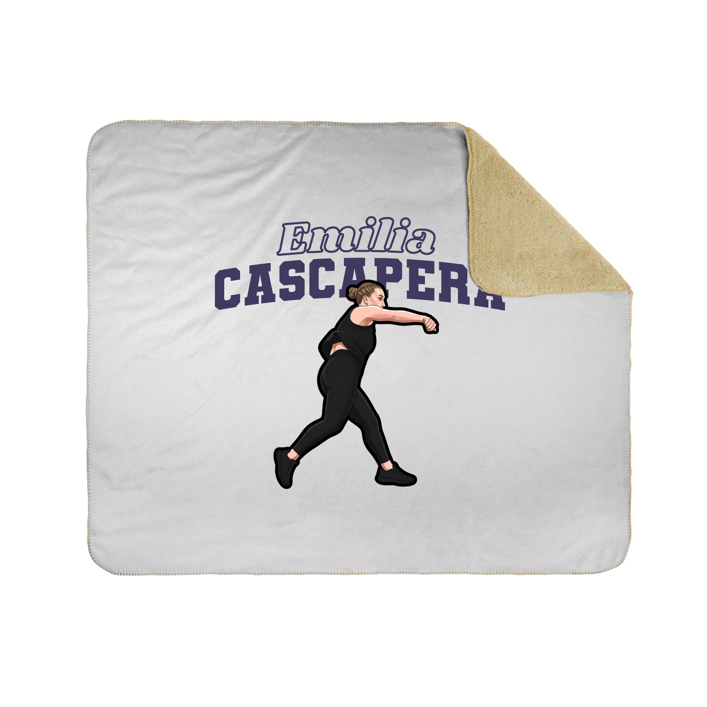 Throw Blanket — Name Arch in White