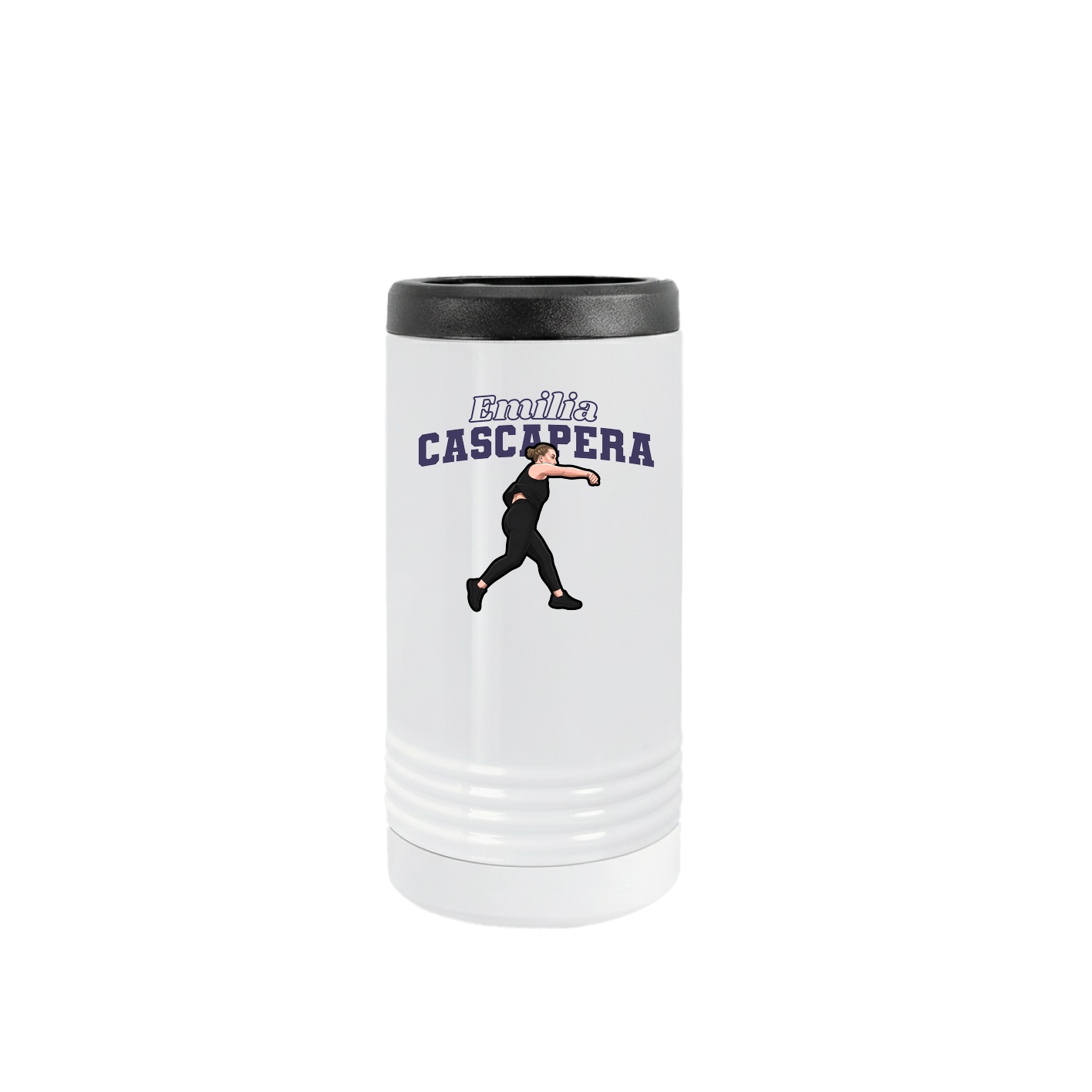 Slim Beverage Holder — Name Arch in White