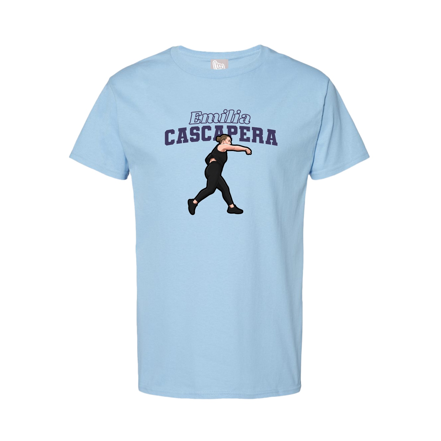 Tee — Name Arch in Light Blue