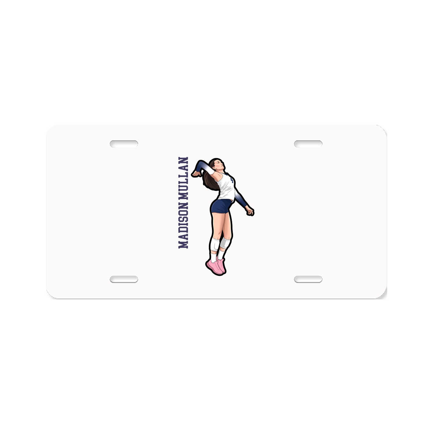 License Plate — Name Vertical in Classic