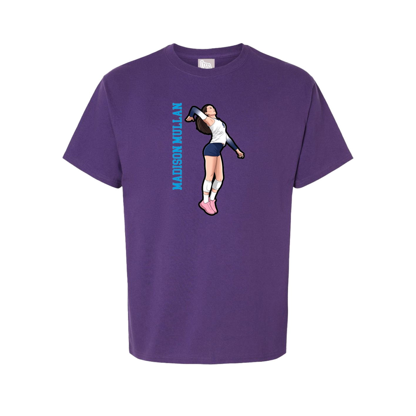 Tee — Name Vertical in Purple