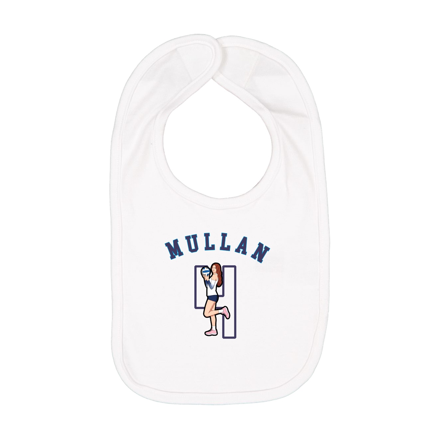 Infant Bib — Shirsey Arch in White