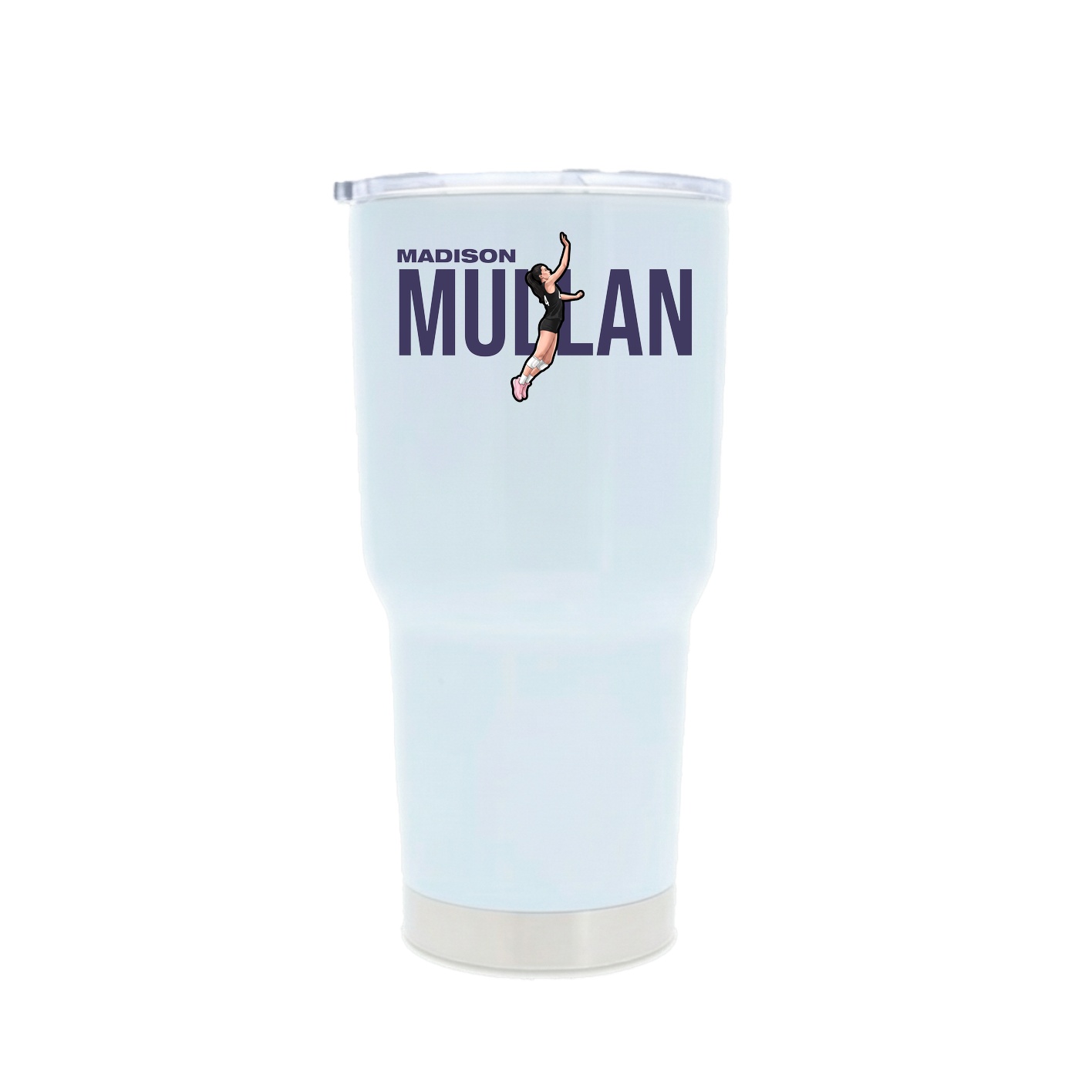 30oz Stainless Steel Tumbler — Player Name in White