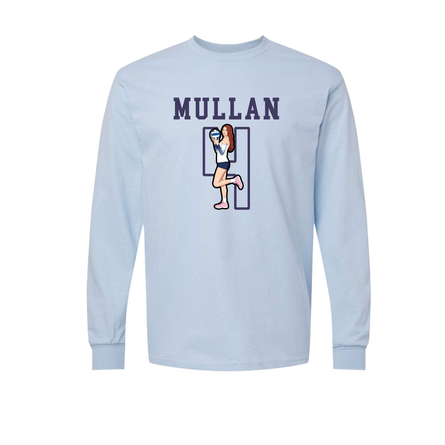 Long Sleeve Tee — Shirsey in Light Blue