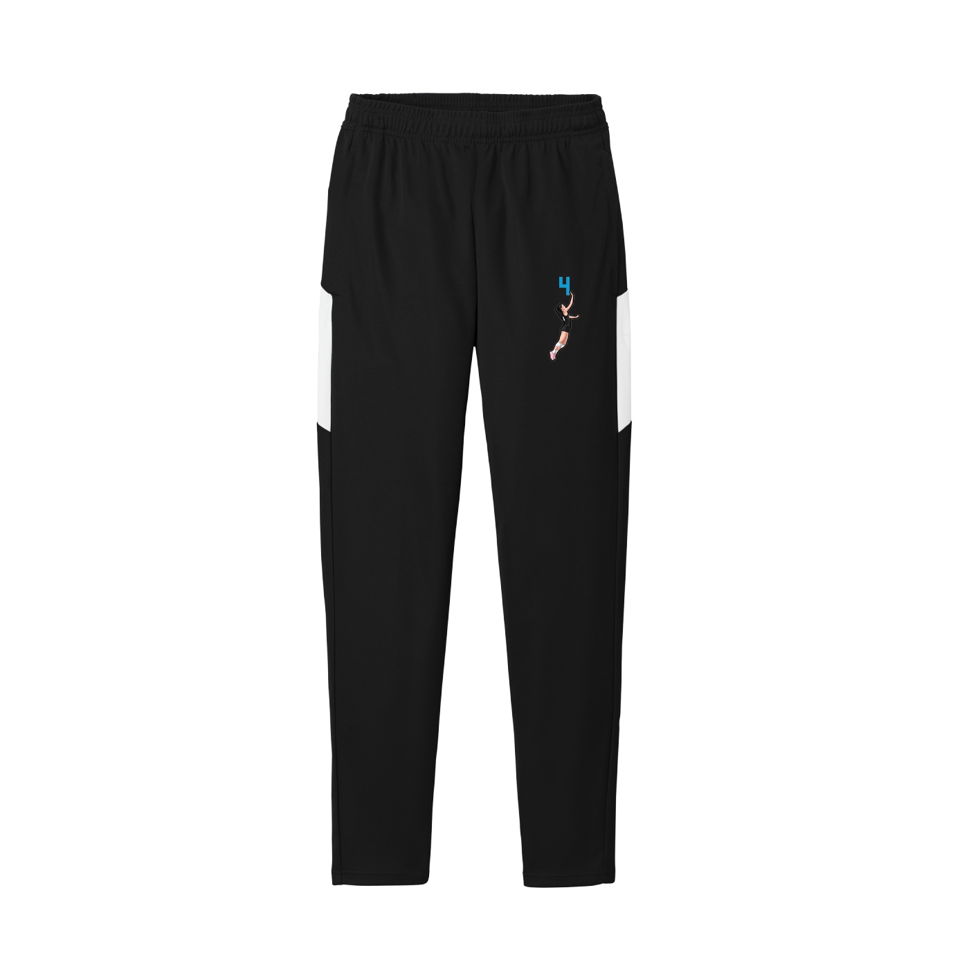 Team Travel Pant — Number Top in Black/White