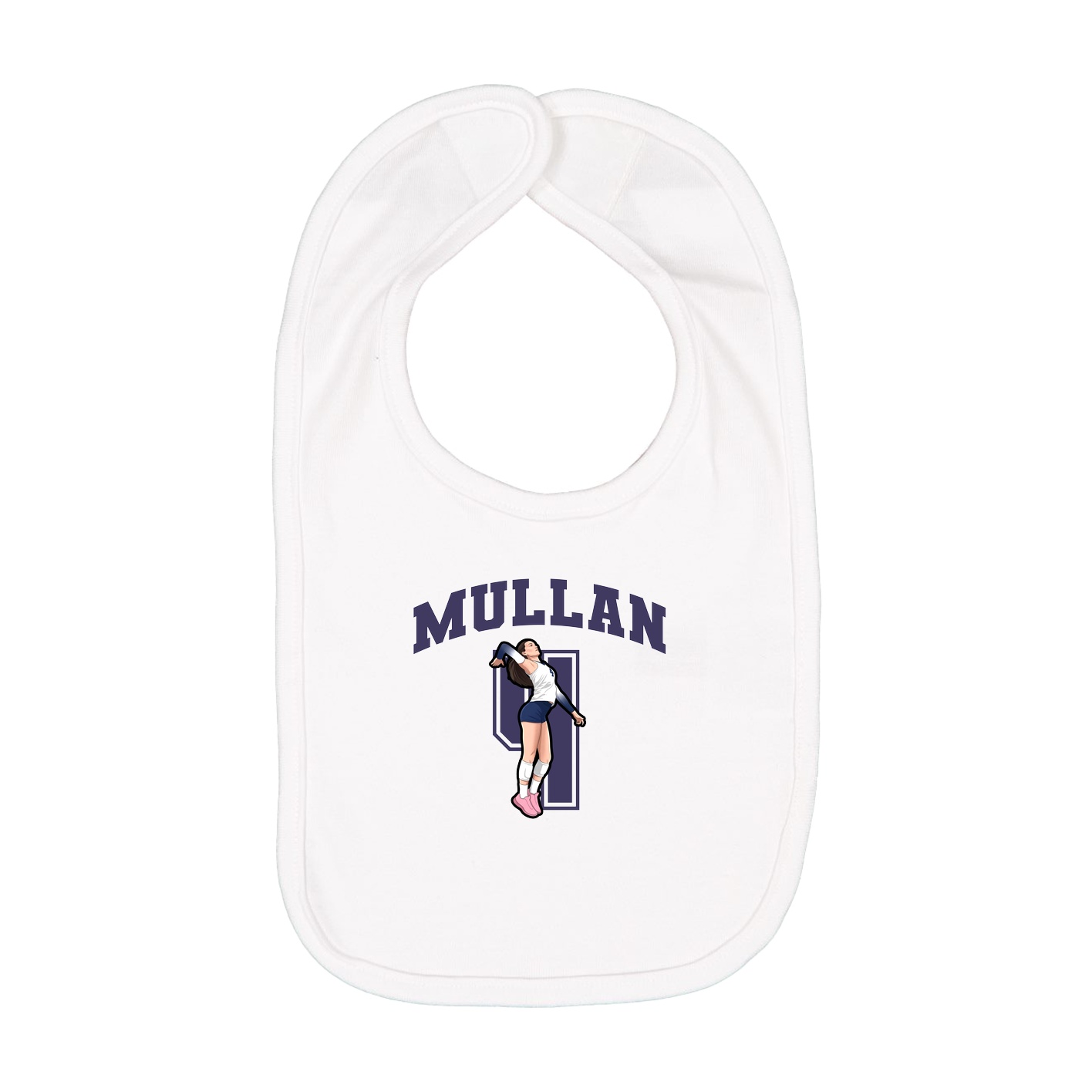 Infant Bib — Number in White