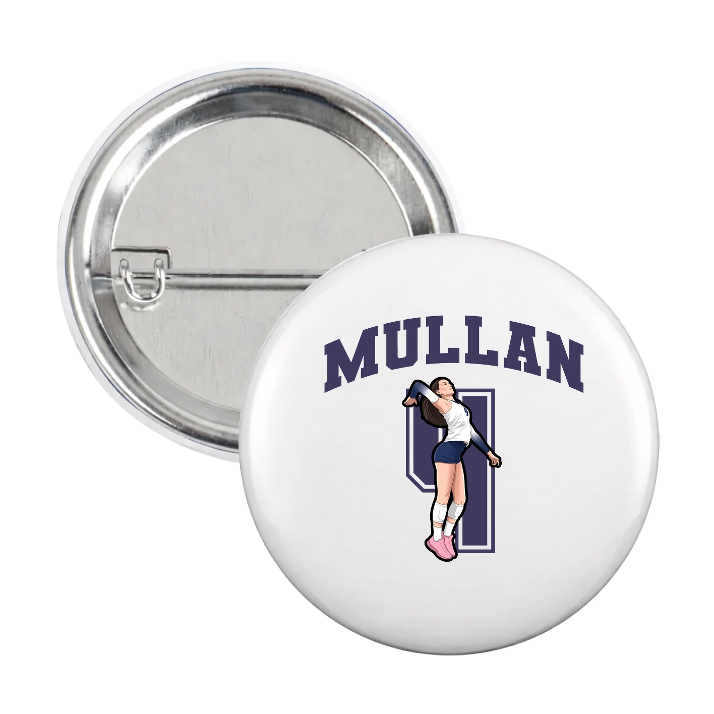 Game Day Button — Number in White