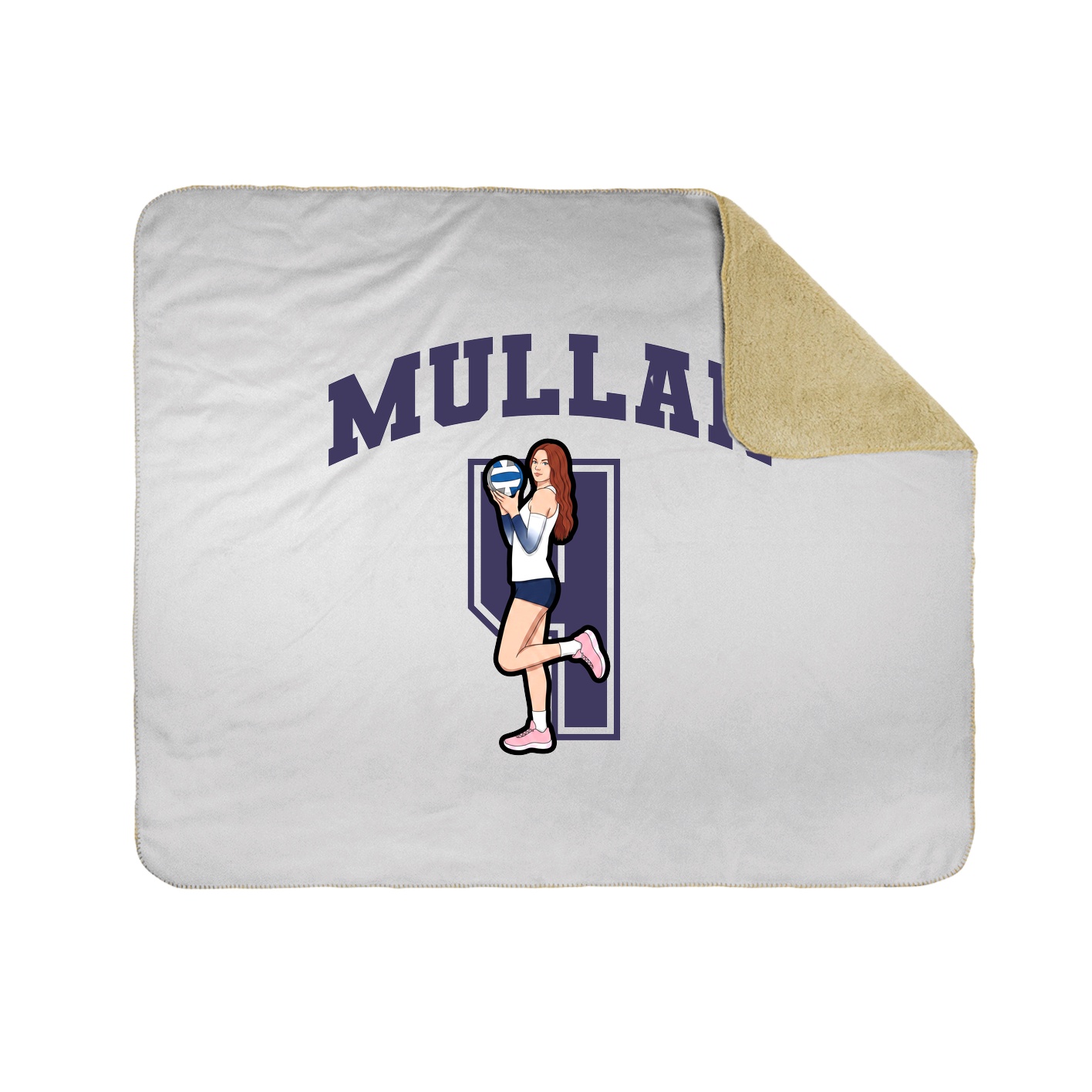 Throw Blanket — Number in White