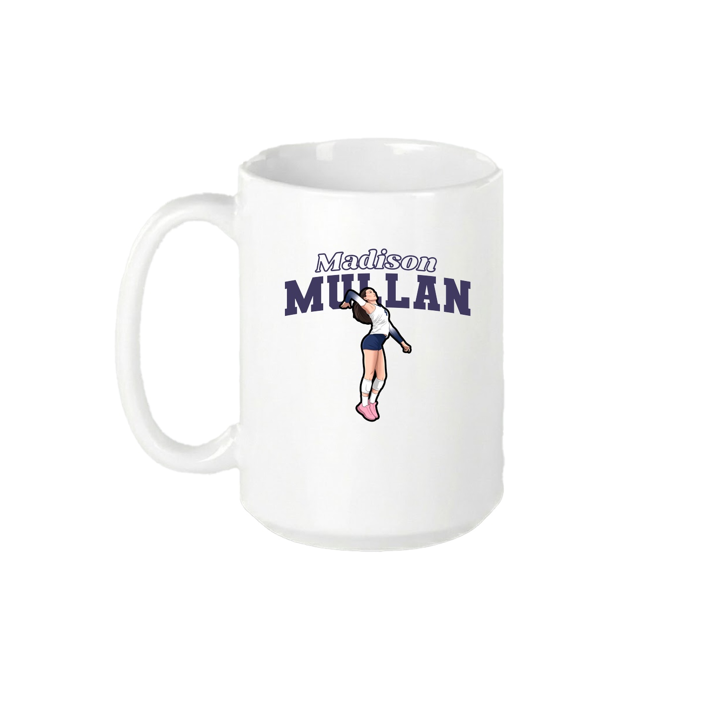 15oz Coffee Mug — Name Arch in White