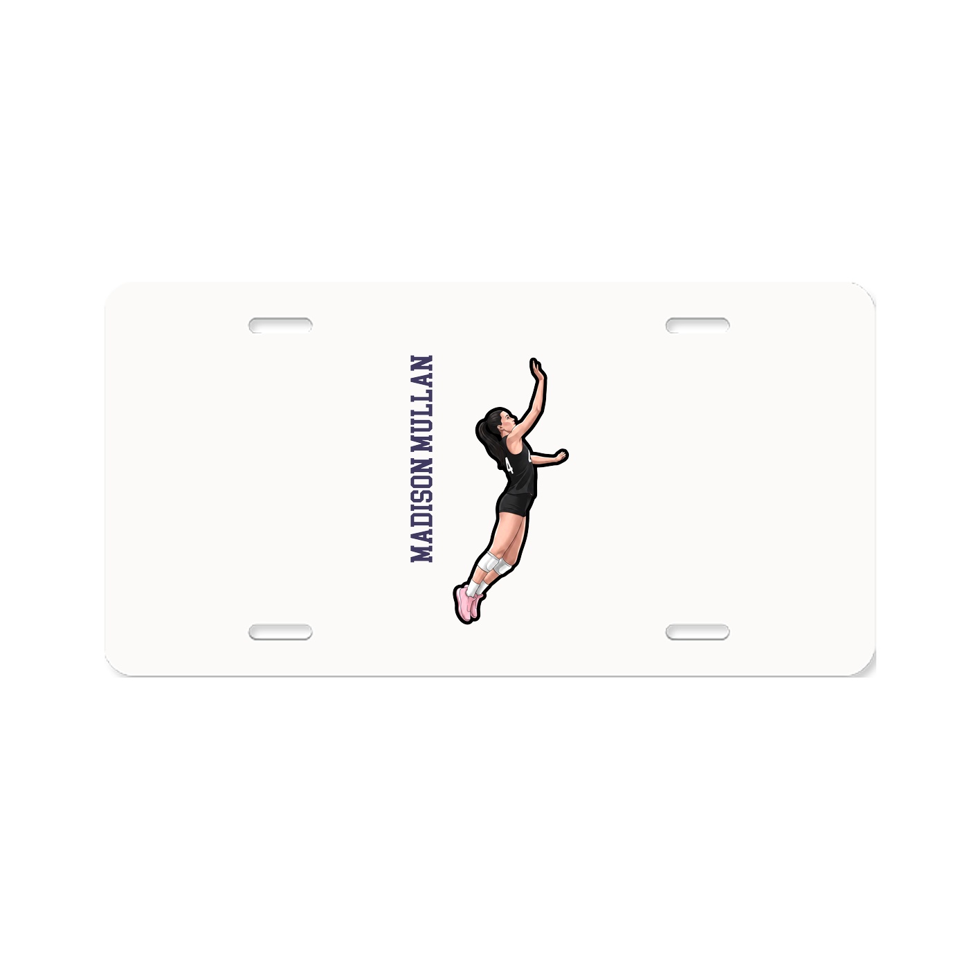 License Plate — Name Vertical in Classic