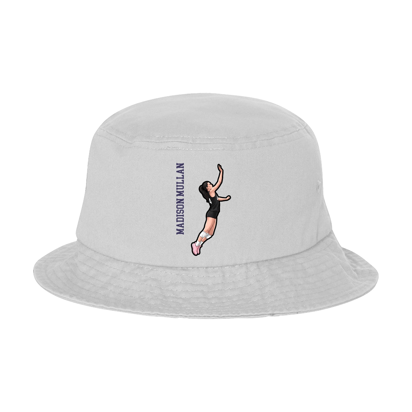 Bucket Cap — Name Vertical in White