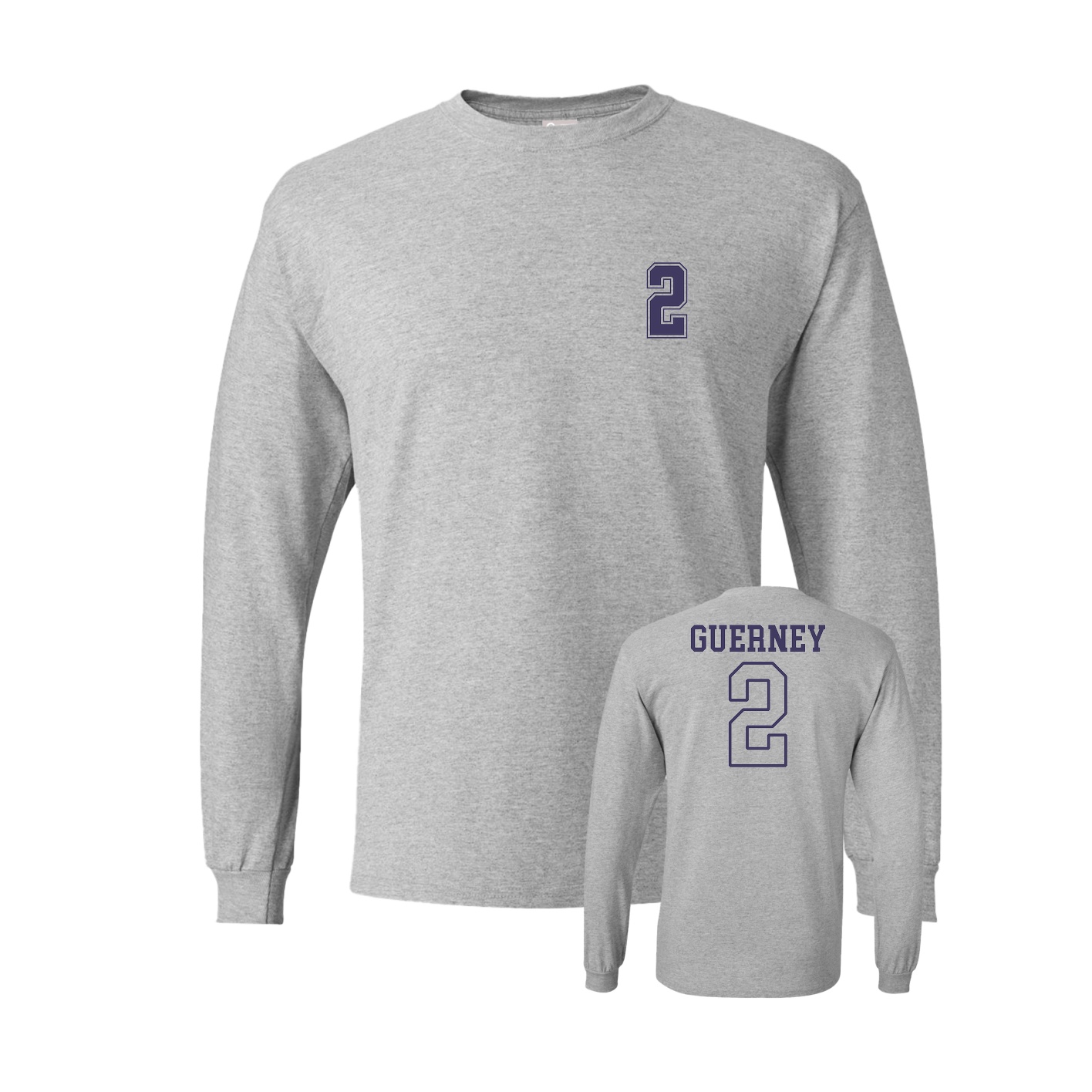 Long Sleeve Tee — Chest Back in Grey