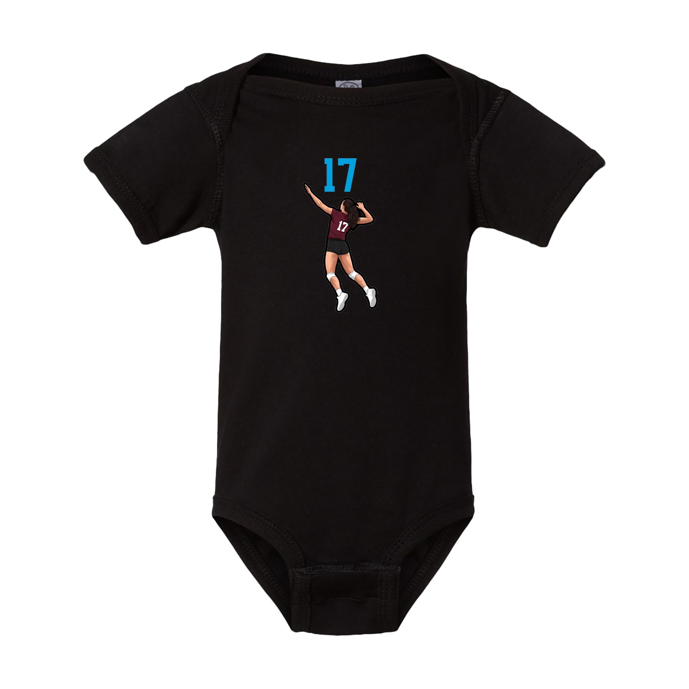 Baby Onesie — Number Top in Black