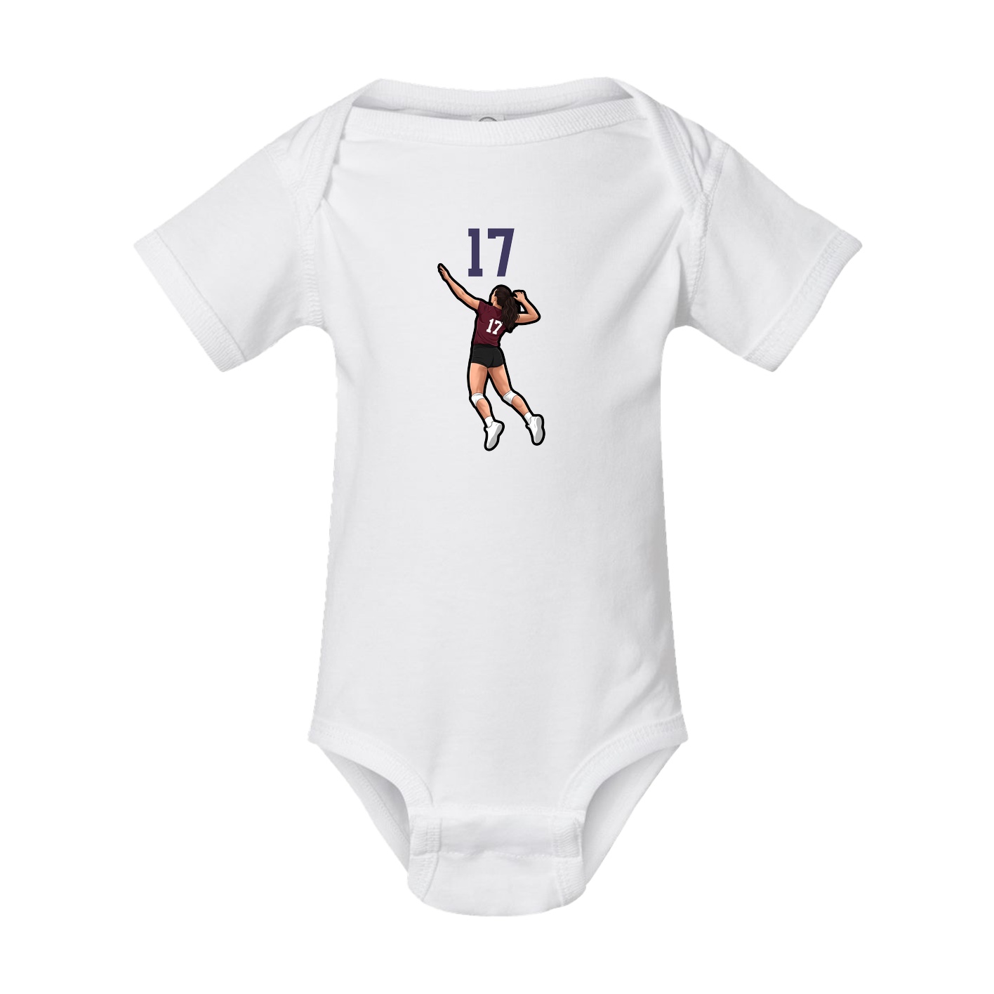 Baby Onesie — Number Top in White