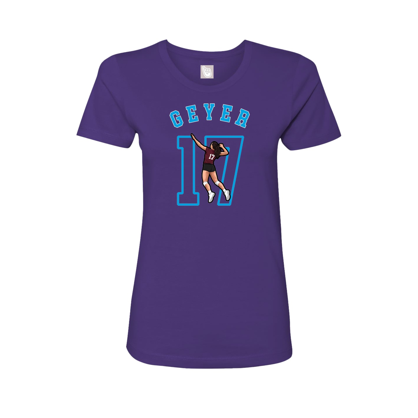 Fitted Women's Tee — Shirsey Arch in Purple