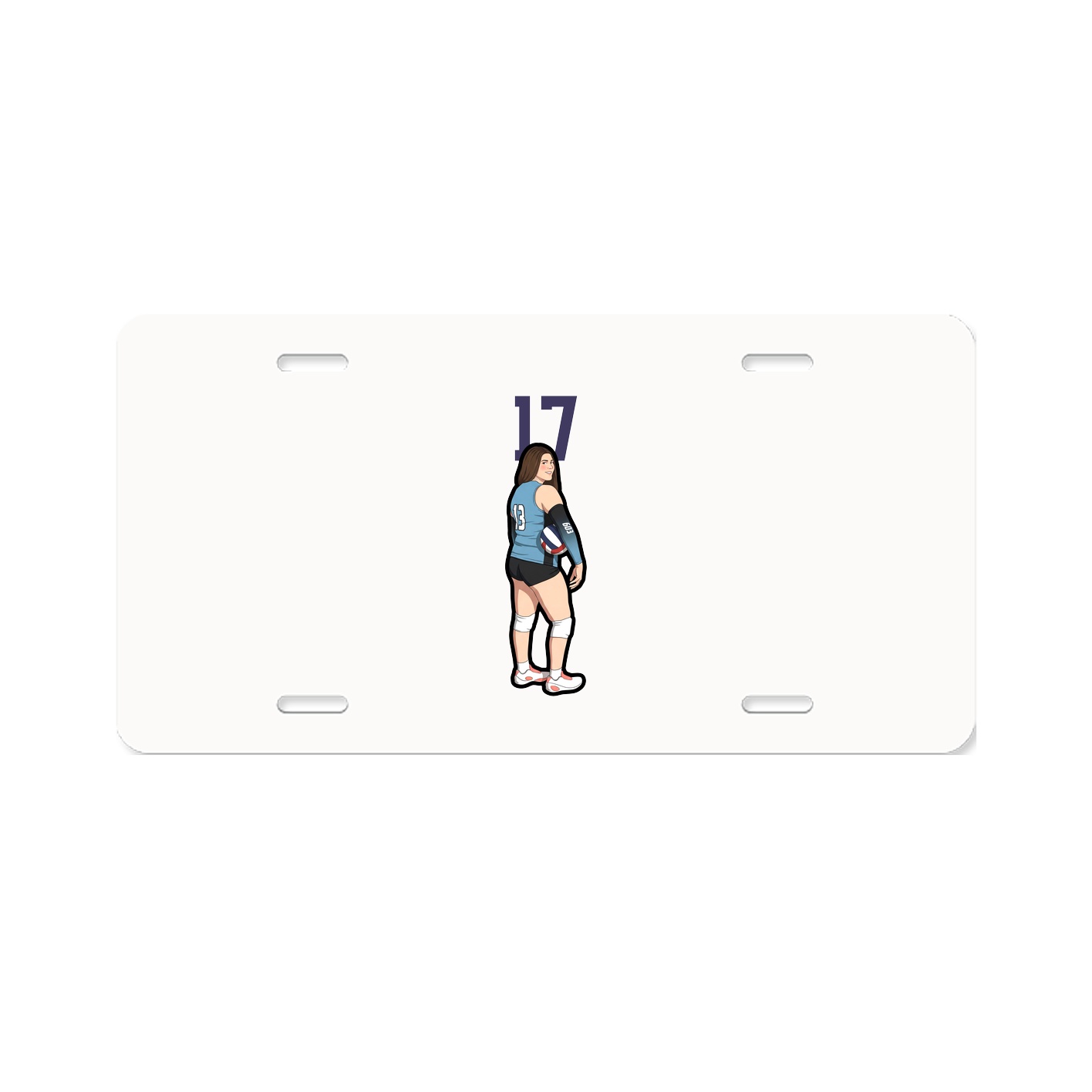 License Plate — Number Top in Classic