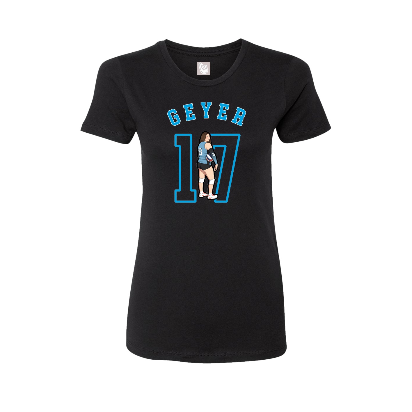 Fitted Women's Tee — Shirsey Arch in Black