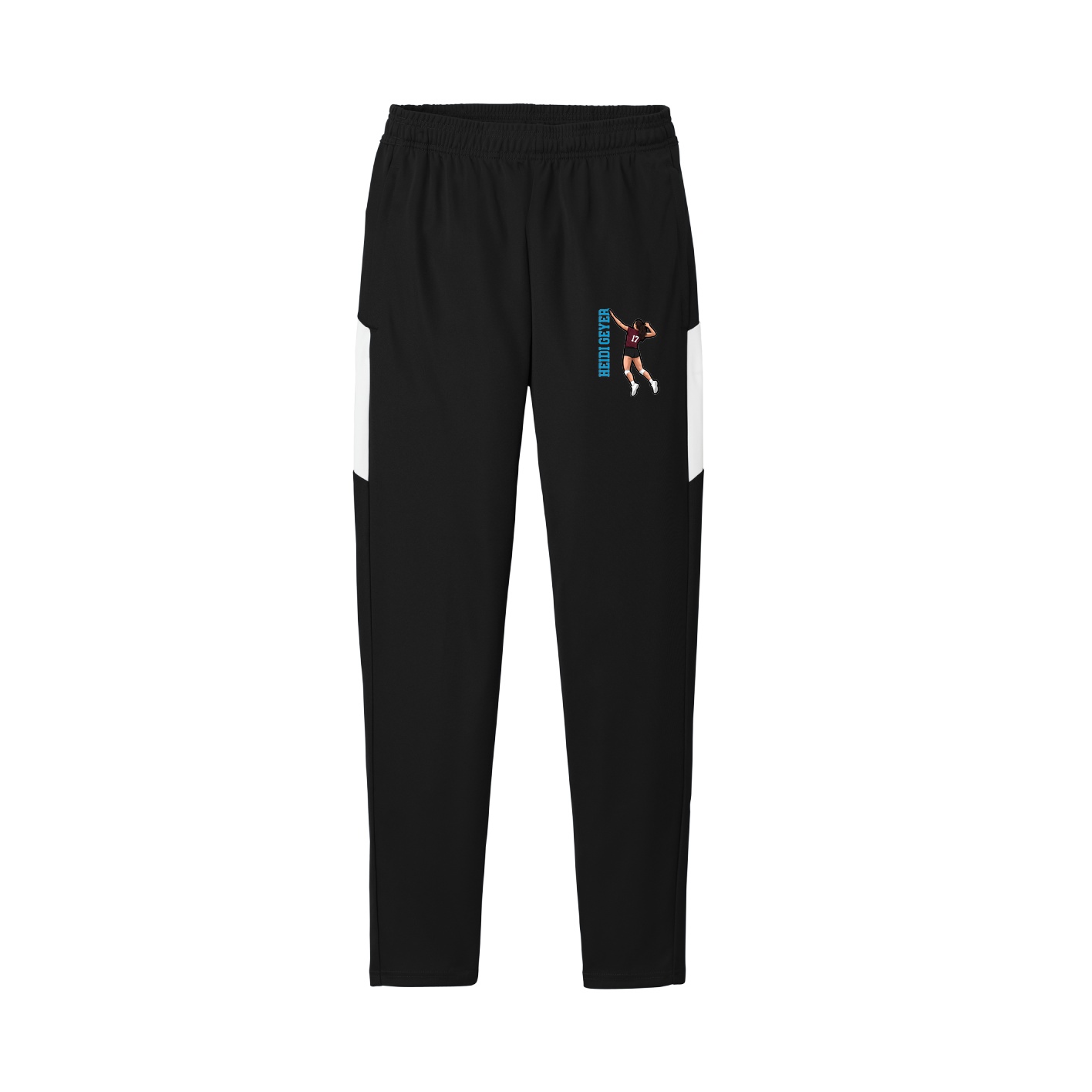 Team Travel Pant — Name Vertical in Black/White