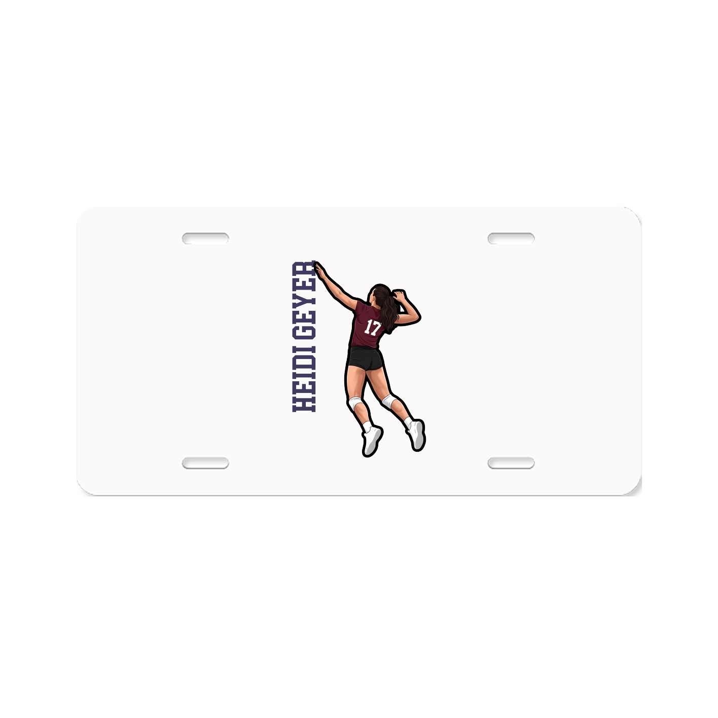 License Plate — Name Vertical in Classic