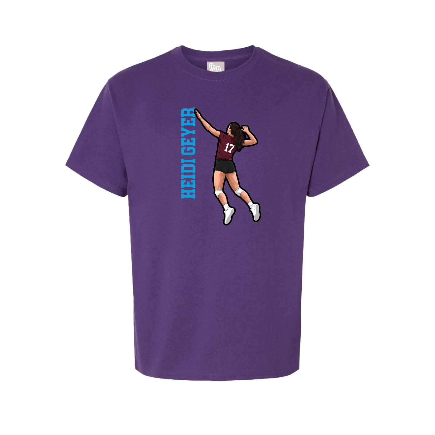 Tee — Name Vertical in Purple