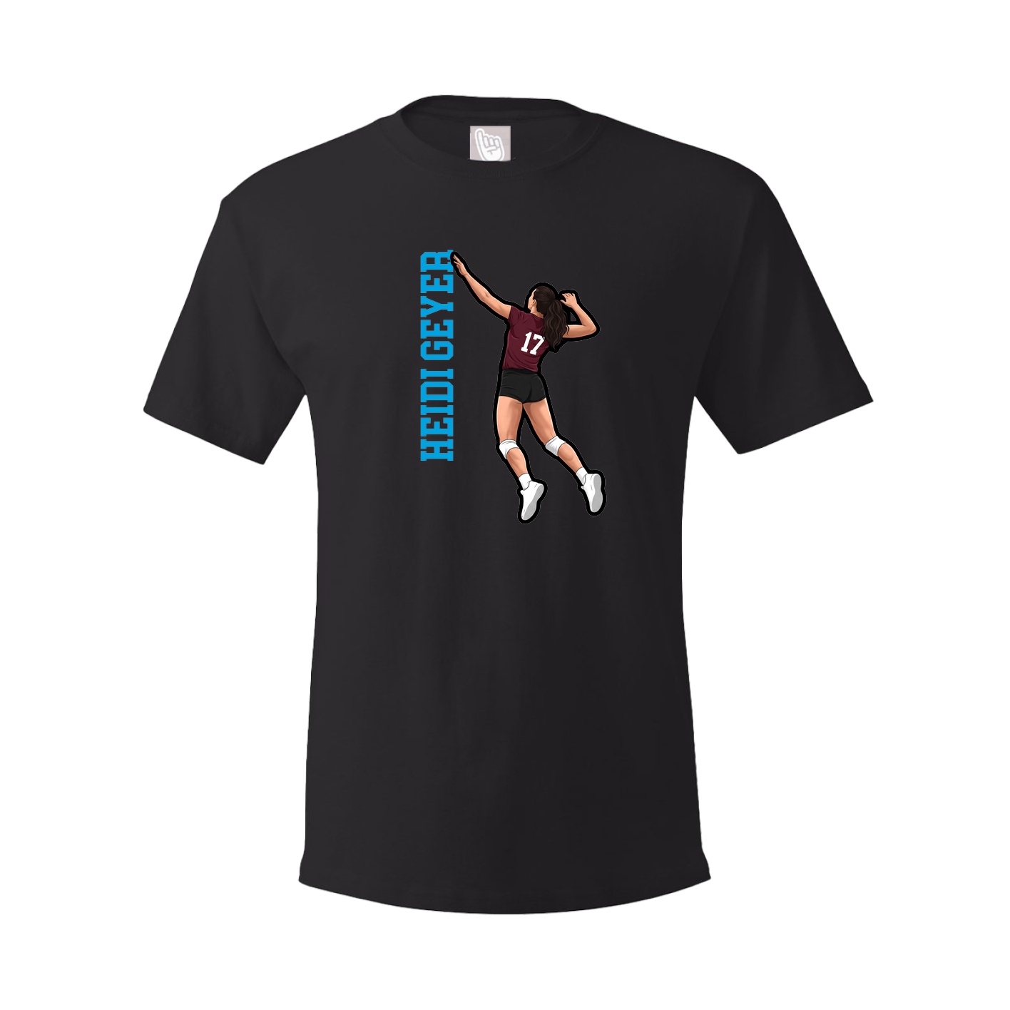 Youth Tee — Name Vertical in Black