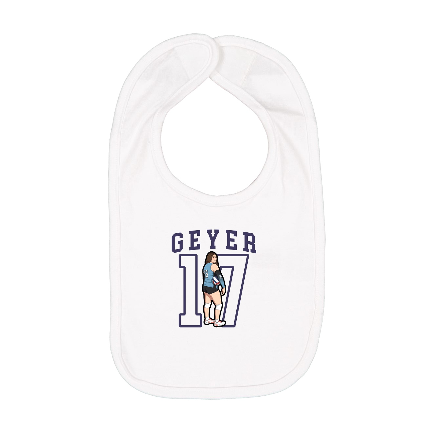 Infant Bib — Shirsey in White