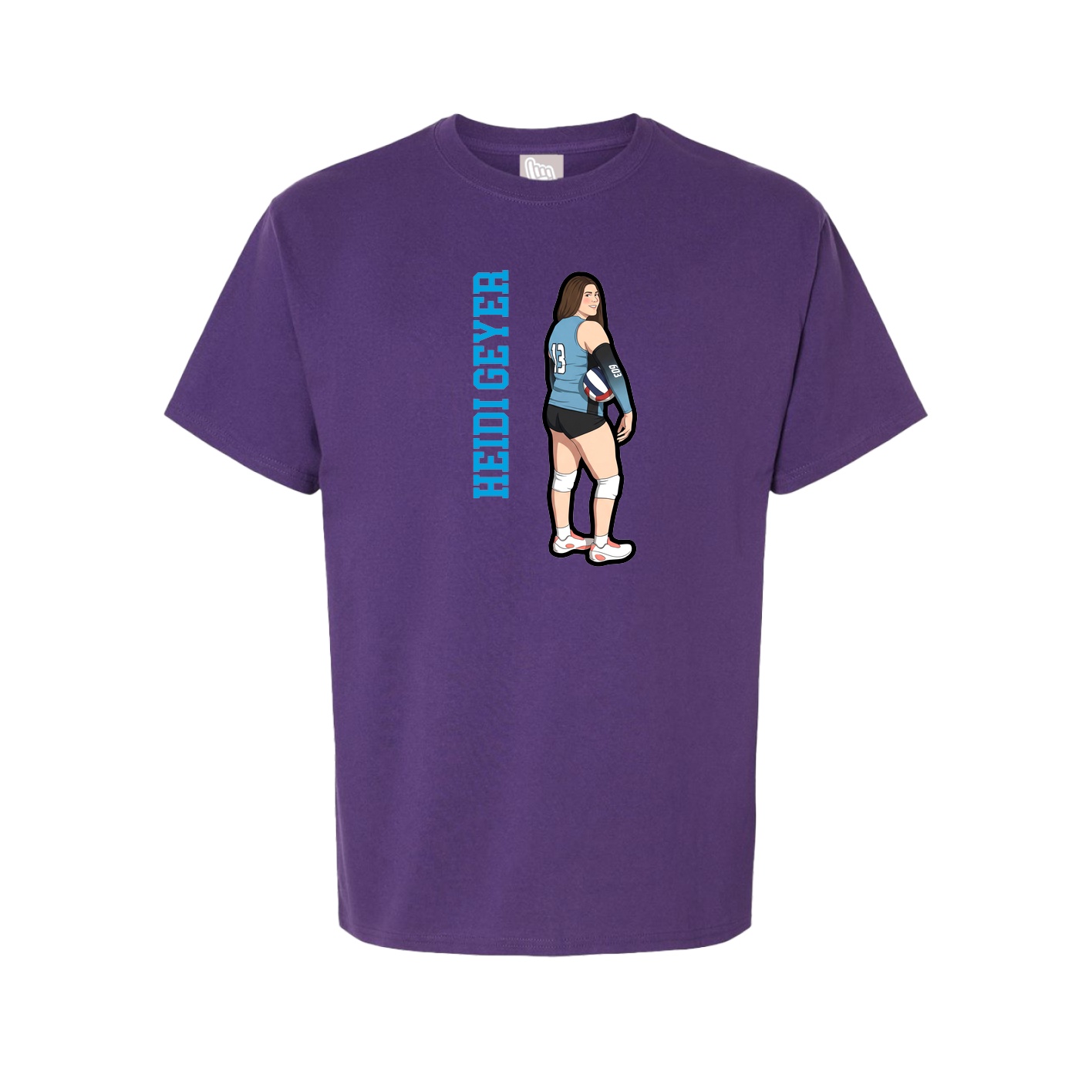 Tee — Name Vertical in Purple