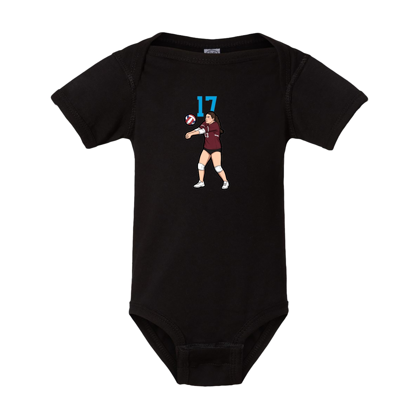 Baby Onesie — Number Top in Black
