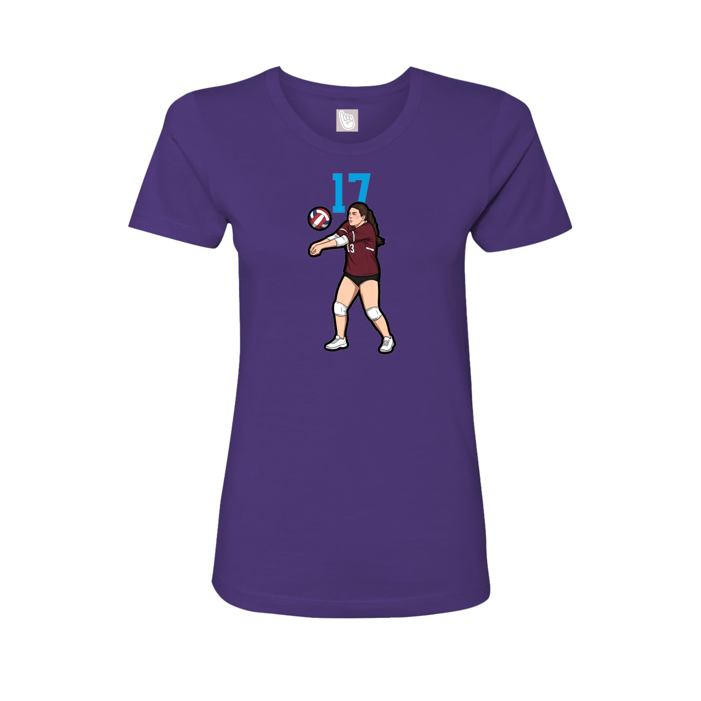 Womens Tee — Number Top in Purple