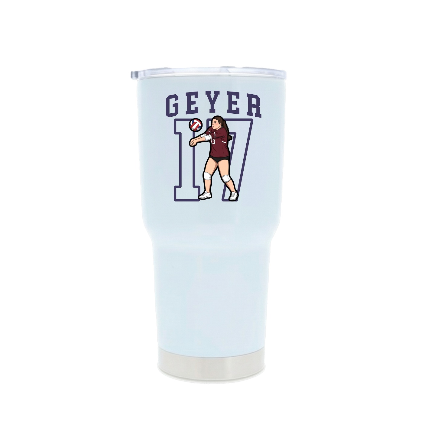 30oz Stainless Steel Tumbler — Shirsey in White