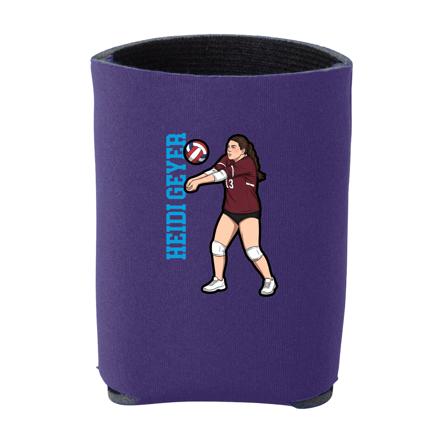 Can Holder — Name Vertical in Purple