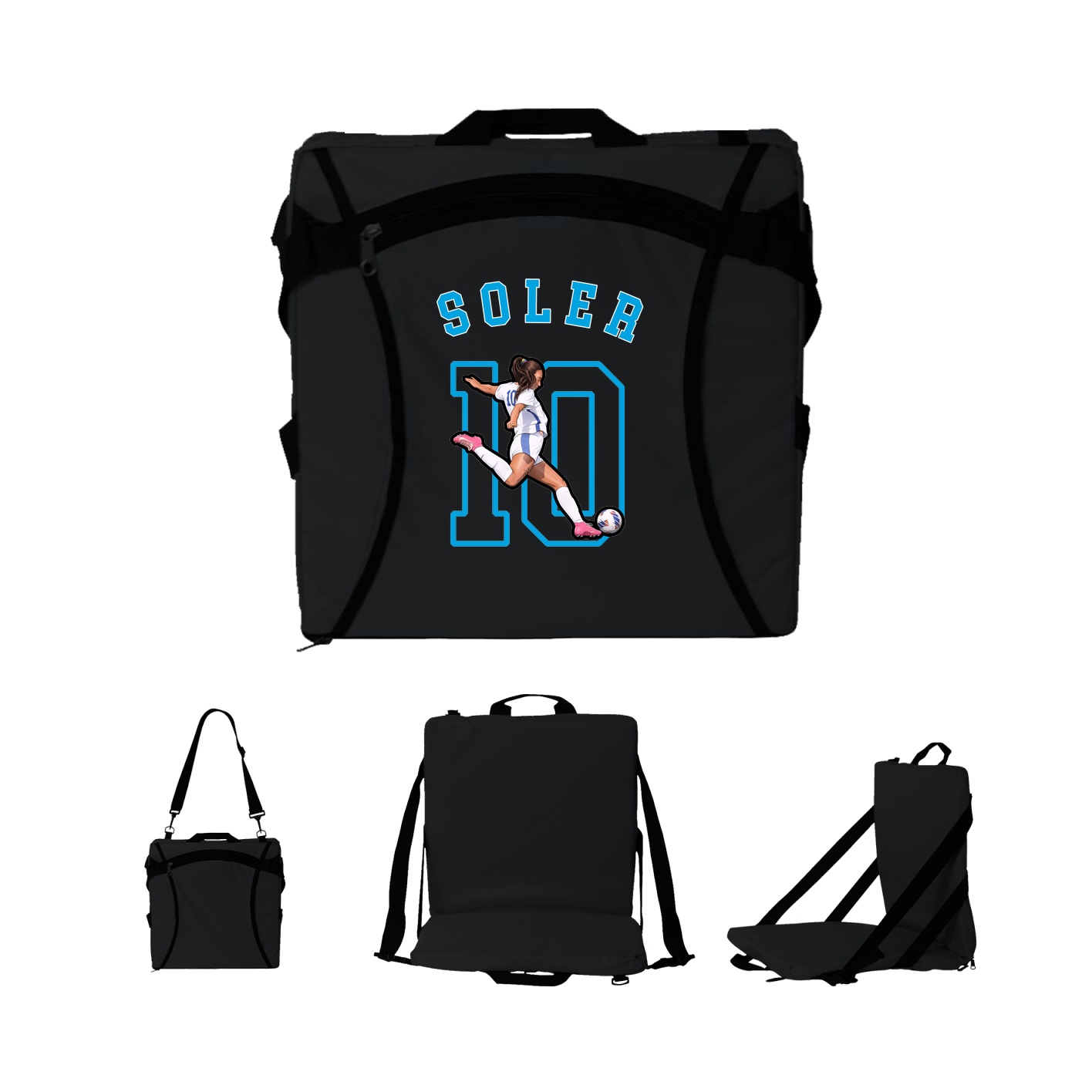 Folding Stadium Seat — Shirsey Arch in Black