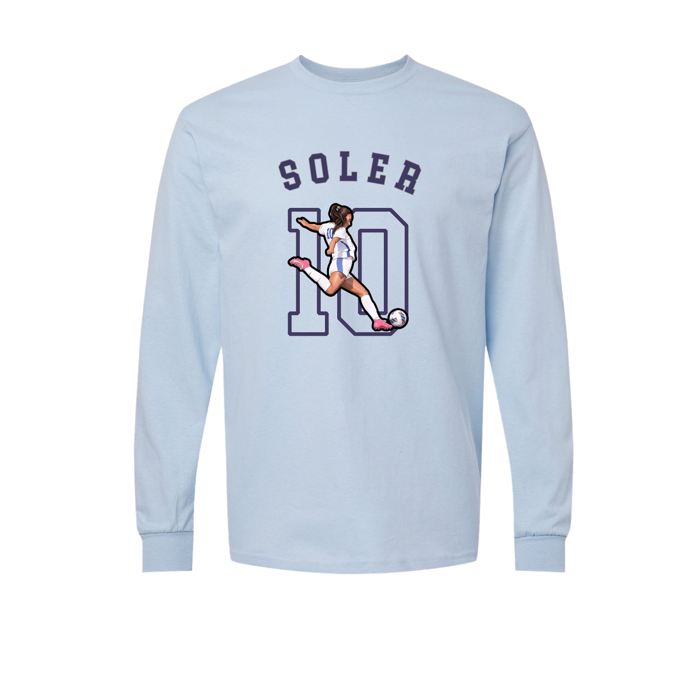 Long Sleeve Tee — Shirsey Arch in Light Blue