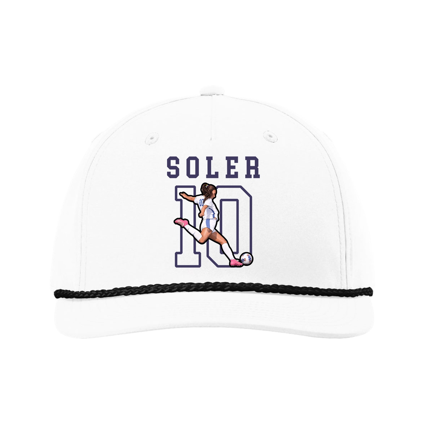 Five-Panel Classic Rope Cap — Shirsey in White