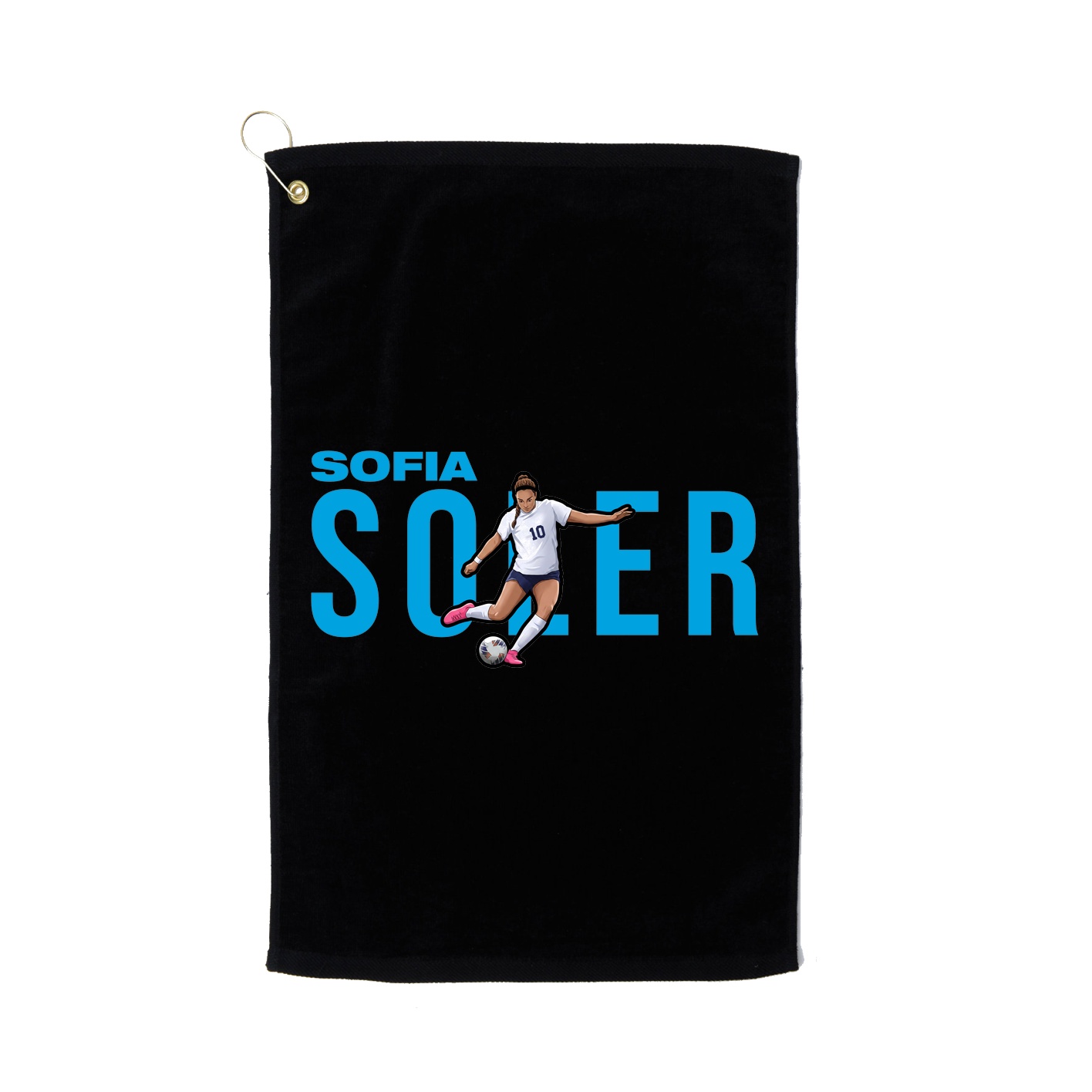 Golf Towel — Player Name in Black