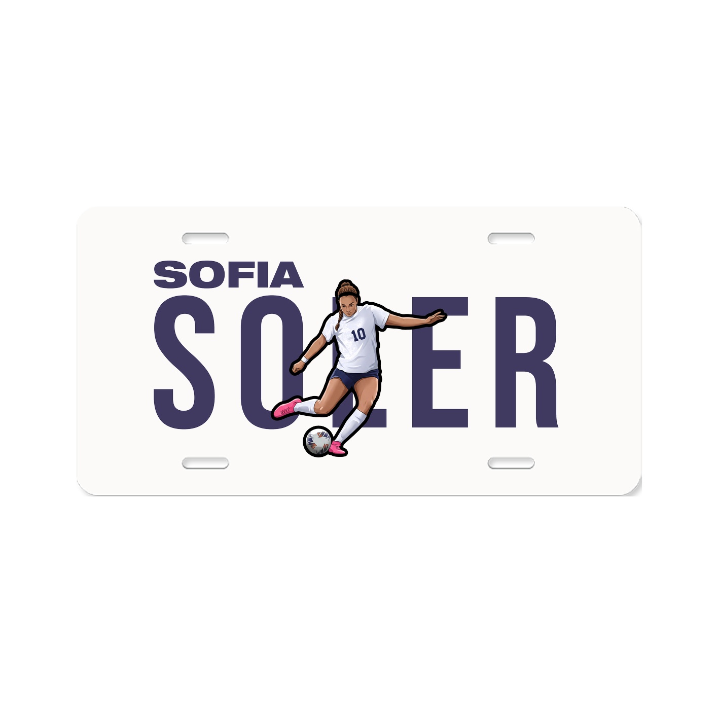 License Plate — Player Name in Classic