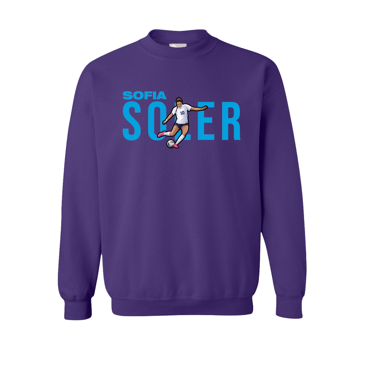 Fleece Crew — Player Name in Purple