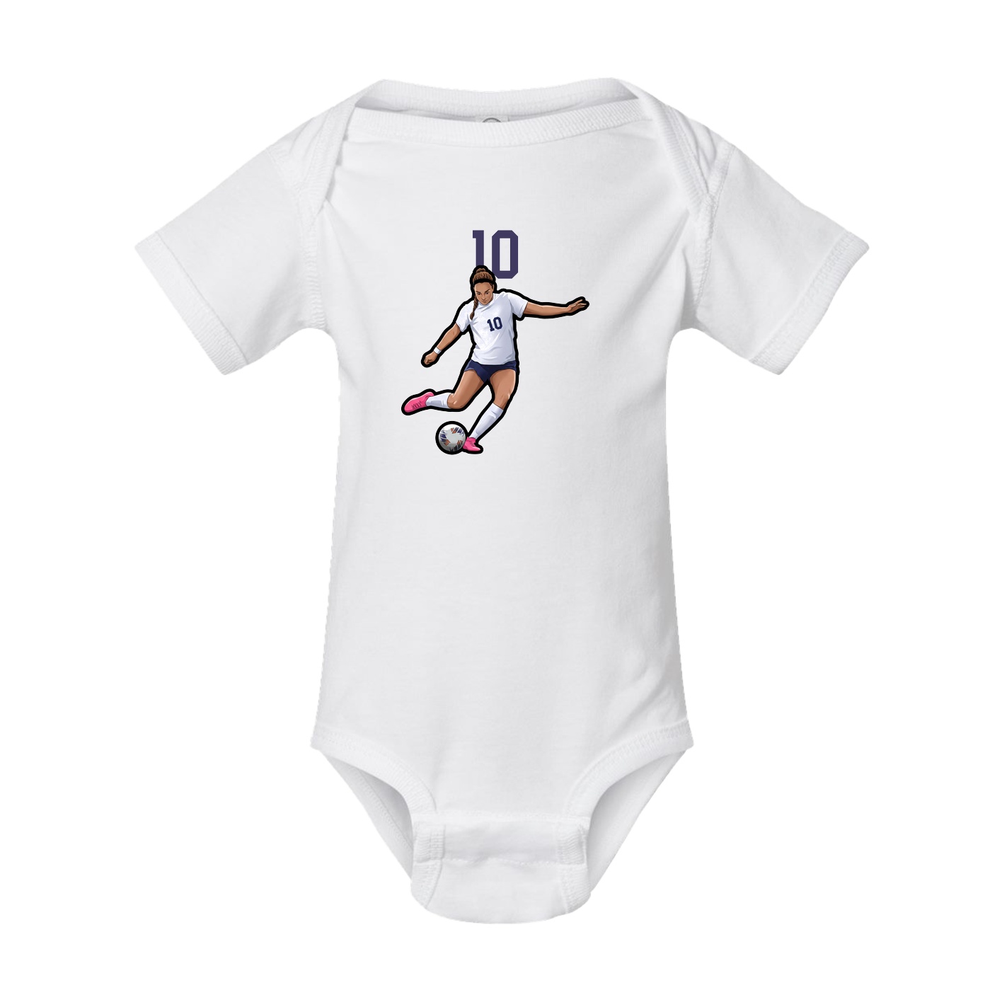 Baby Onesie — Number Top in White