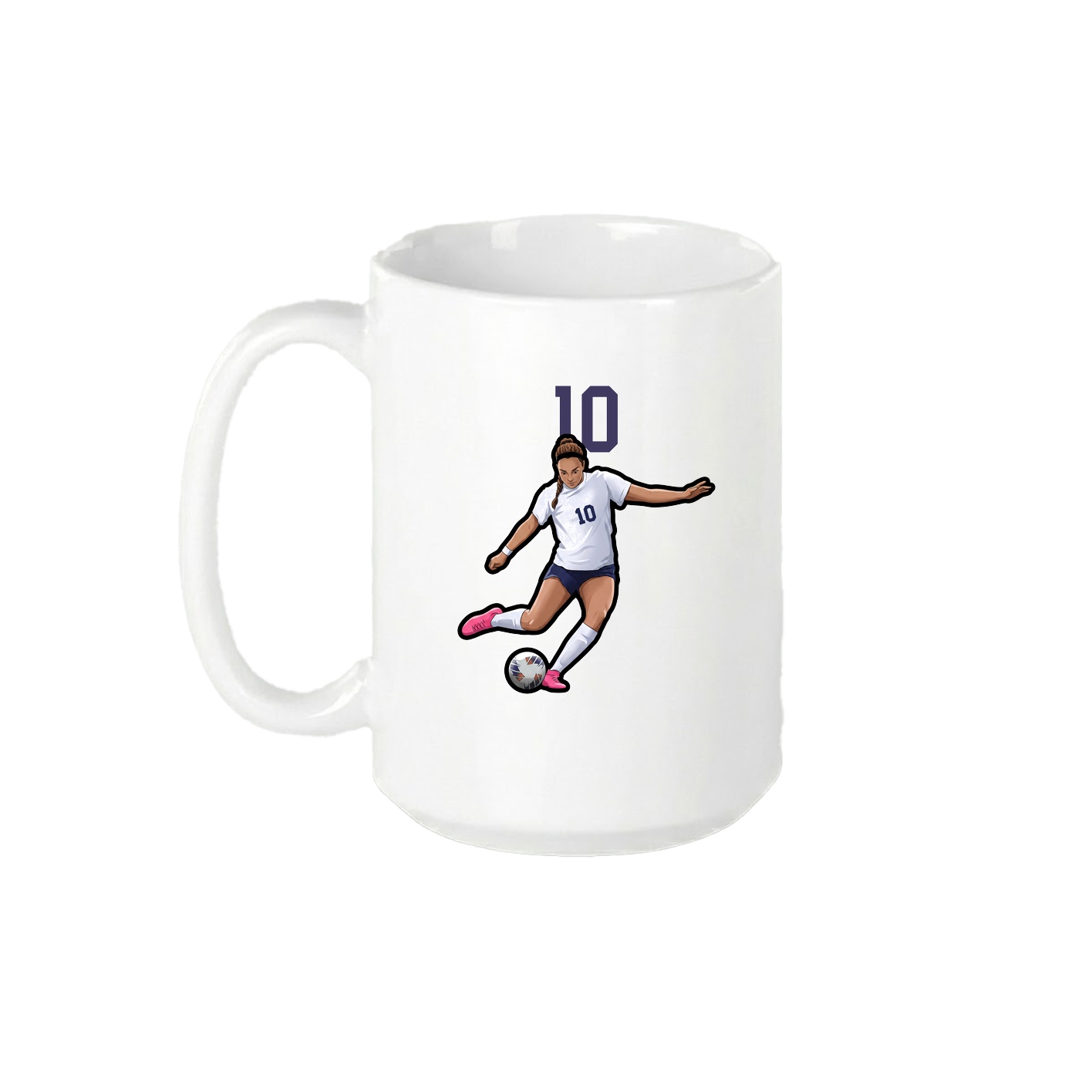 15oz Coffee Mug — Number Top in White