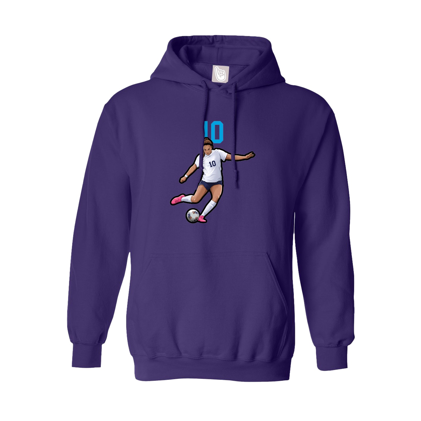 Youth Hoodie — Number Top in Purple