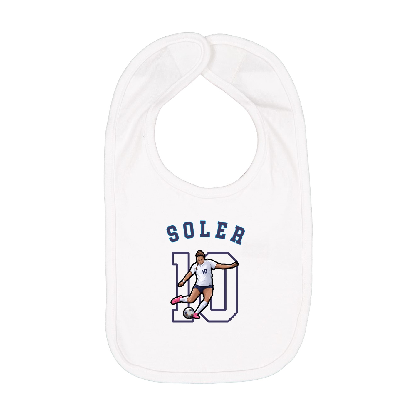 Infant Bib — Shirsey Arch in White
