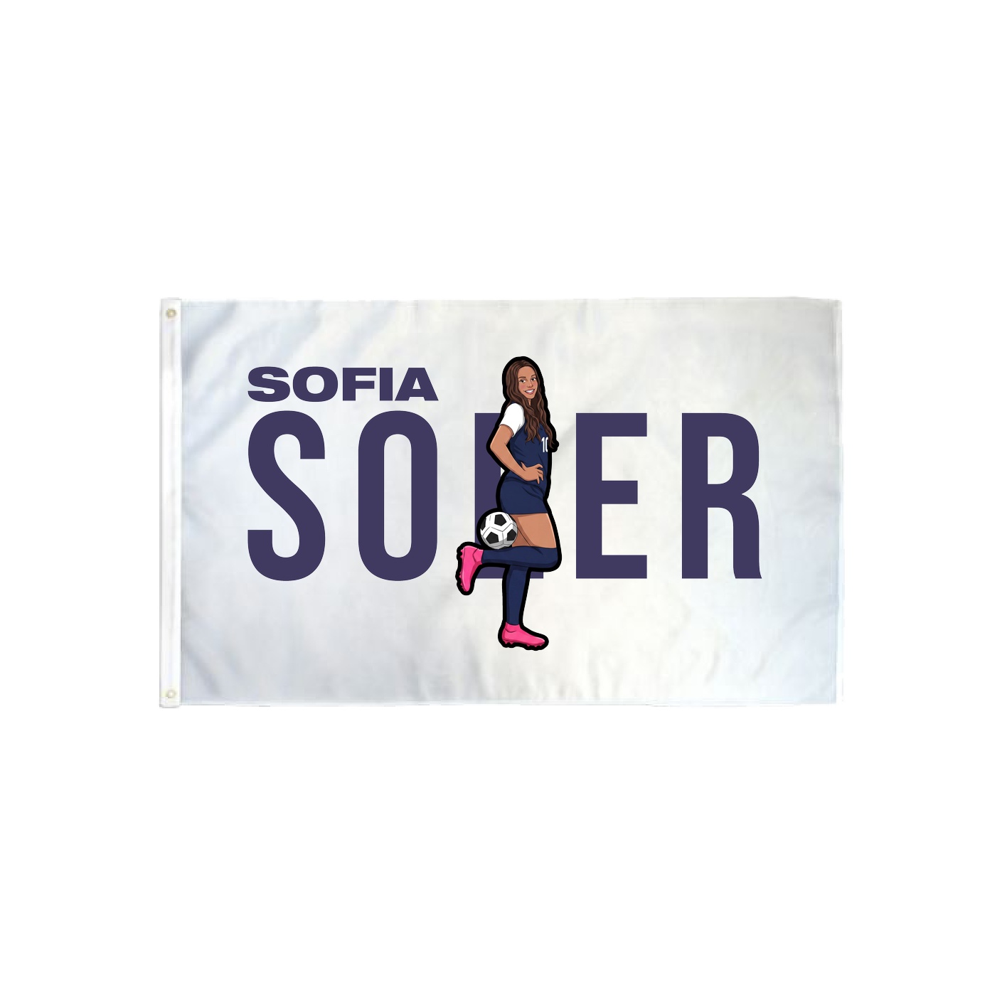 3x5 Flag — Player Name in Classic