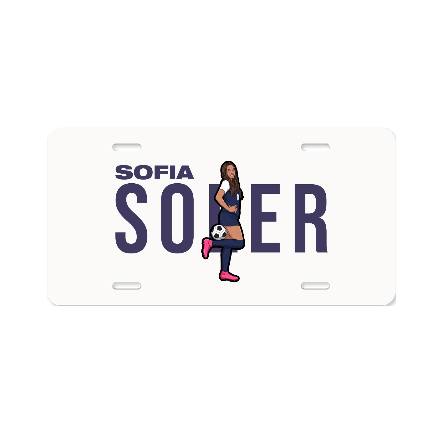 License Plate — Player Name in Classic